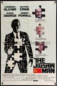 2h505 JIGSAW MAN 1sh '83 Laurence Olivier, Michael Caine, Susan George, cool art of spy!