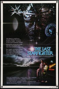 2h541 LAST STARFIGHTER 1sh '84 Catherine Mary Stewart & Lance Guest as video game expert pilot!