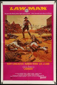 2h552 LAWMAN 1sh '71 Burt Lancaster, Robert Ryan, Lee J. Cobb, directed by Michael Winner!
