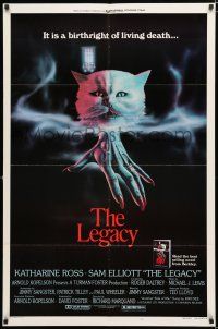 2h555 LEGACY style B 1sh '79 Katharine Ross, Sam Elliot, wild spooky cat artwork!
