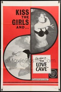 2h521 KISS THE GIRLS & MAKE THEM DIE 1sh '60s sexploitation, see them in the Love Cave!