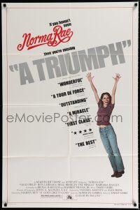 2h682 NORMA RAE style B 1sh '79 Sally Field in story of a woman with the courage to risk everything!