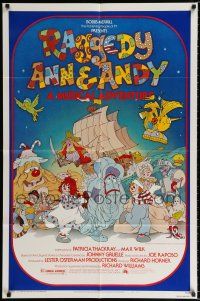2h727 RAGGEDY ANN & ANDY 1sh '77 A Musical Adventure, cartoon artwork by Jarg!