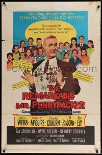 2h734 REMARKABLE MR. PENNYPACKER 1sh '59 Clifton Webb, he can do it better than anyone!