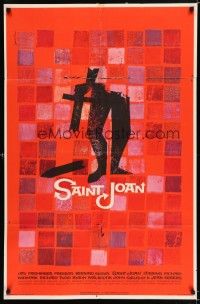2h001 SAINT JOAN 1sh '57 Jean Seberg as Joan of Arc, directed by Otto Preminger, Saul Bass art!