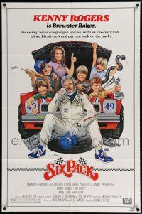 2h800 SIX PACK 1sh '82 great artwork of Kenny Rogers & his young car racing crew