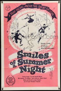 2h808 SMILES OF A SUMMER NIGHT 1sh '58 Ingmar Bergman, Ulla Jacobsson & Eva Dahlbeck!
