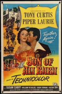 2h815 SON OF ALI BABA 1sh '52 sensational stars Tony Curtis & sexy Piper Laurie!