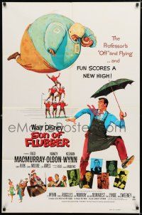 2h816 SON OF FLUBBER 1sh R74 Walt Disney, art of absent-minded professor Fred MacMurray!