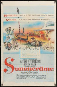 2h859 SUMMERTIME 1sh '55 Katharine Hepburn went to Venice a tourist & came home a woman!