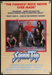 2h892 THIS IS SPINAL TAP 1sh '84 Rob Reiner heavy metal rock & roll cult classic!