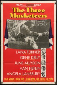 2h901 THREE MUSKETEERS style D 1sh '48 Lana Turner, Gene Kelly, June Allyson, Angela Lansbury