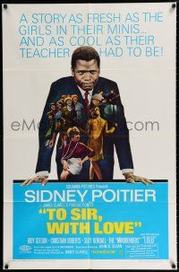 2h911 TO SIR, WITH LOVE 1sh '67 Sidney Poitier, Lulu, directed by James Clavell!
