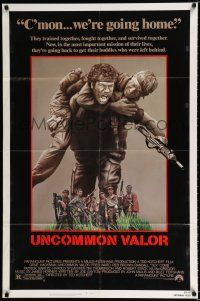 2h939 UNCOMMON VALOR 1sh '83 Gene Hackman, Fred Ward, Robert Stack, Vietnam War!