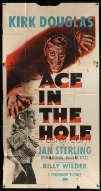 2j617 ACE IN THE HOLE 3sh '51 Billy Wilder classic, different art of Kirk Douglas & Jan Sterling!