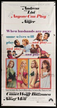 2j628 ANYONE CAN PLAY 3sh '68 sexiest near-naked Ursula Andress, Virna Lisi, Claudine Auger & Mell