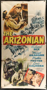2j631 ARIZONIAN 3sh R51 Richard Dix, Margot Grahame, Calhern, law and order on the raw frontier!