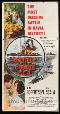 2j640 BATTLE OF THE CORAL SEA 3sh '59 Cliff Robertson, the most decisive battle in naval history!