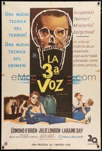 2j360 3rd VOICE Argentinean '60 Edmond O'Brien, it's diabolikill, cool art of huge skull!