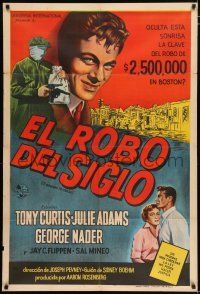 2j361 6 BRIDGES TO CROSS Argentinean '55 Tony Curtis in the great $2,500,000 Boston robbery!