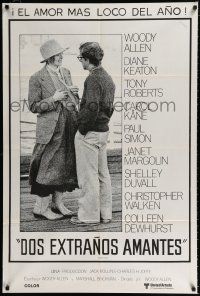 2j375 ANNIE HALL Argentinean '77 full-length Woody Allen & Diane Keaton, a nervous romance!