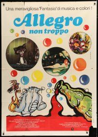 2j111 ALLEGRO NON TROPPO Italian 1p '76 Bruno Bozzetto, great wacky cartoon artwork!