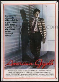 2j113 AMERICAN GIGOLO Italian 1p '80 handsomest male prostitute Richard Gere is framed for murder!