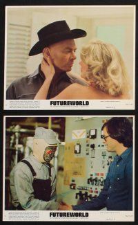 2k073 FUTUREWORLD 8 8x10 mini LCs '76 Peter Fonda, Blythe Danner, Yul Brynner as the Gunslinger!
