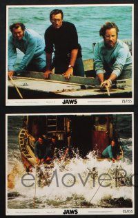 2k134 JAWS 5 8x10 mini LCs '75 Spielberg shark classic, Roy Scheider, Robert Shaw, Richard Dreyfuss
