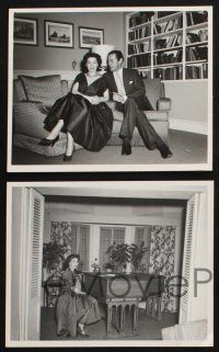 2k864 LILLI PALMER 4 deluxe 8x10 stills '50s pictured with husband Rex Harrison, cool candids!