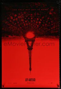 2m067 AS ABOVE SO BELOW teaser DS 1sh '14 found footage thriller, creepy Eiffel Tower image!