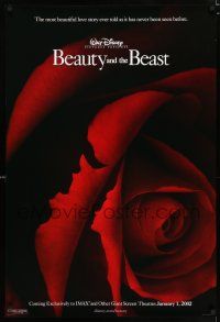 2m086 BEAUTY & THE BEAST advance DS 1sh R02 Walt Disney cartoon classic, art of cast in rose!