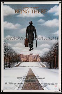 2m091 BEING THERE int'l 1sh '80 outline of Peter Sellers, directed by Hal Ashby!
