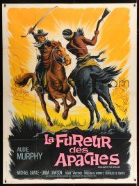 2p438 APACHE RIFLES French 1p '64 different Boris Grinsson artwork of cowboy Audie Murphy!
