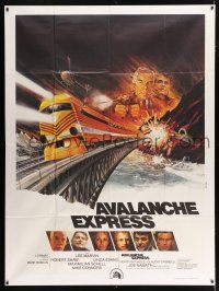 2p444 AVALANCHE EXPRESS French 1p '79 Lee Marvin, Robert Shaw, cool train art by Ferracci!