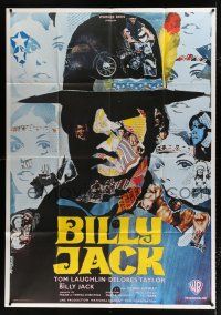 2p465 BILLY JACK French 1p '71 Tom Laughlin, Delores Taylor, cool colorful Piero Ermanno Iaia art!
