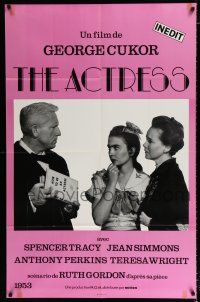 2p375 ACTRESS French 31x47 '86 different image of Jean Simmons, Spencer Tracy & Teresa Wright!