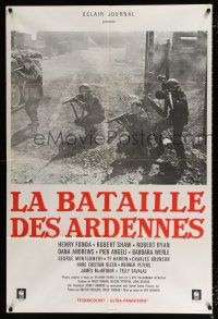 2p377 BATTLE OF THE BULGE French 31x47 R60s different image of WWII soldiers aiming their guns!