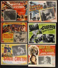 2r026 LOT OF 10 MEXICAN LOBBY CARDS '40s-50s scenes & different art from a variety of movies!