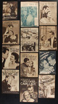 2r147 LOT OF 15 ENGLISH MAGAZINE SUPPLEMENTS '30s many different images from a variety of movies!