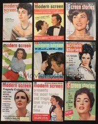 2r149 LOT OF 13 MAGAZINES WITH LIZ TAYLOR COVERS '50s-60s her romance with Richard Burton & more!