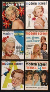 2r156 LOT OF 11 MODERN SCREEN MAGAZINES '40s-60s Jackie Kennedy, Liz Taylor, Lana Turner & more!