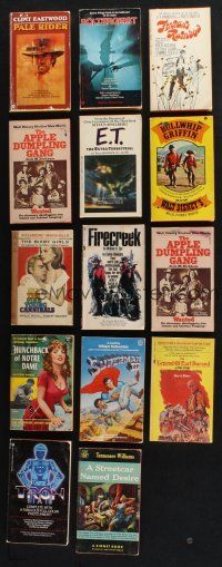 2r112 LOT OF 14 MOVIE EDITION PAPERBACK BOOKS '50s-80s Pale Rider, ET, Poltergeist & more!