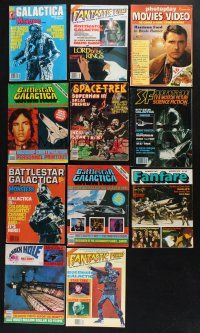 2r158 LOT OF 11 HORROR AND SCIENCE FICTION MAGAZINES '70s-80s Battlestar Galactica & more!