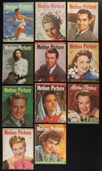 2r155 LOT OF 11 MOTION PICTURE 1946-47 MAGAZINES '46-47 James Stewart, Tyrone Power & more!