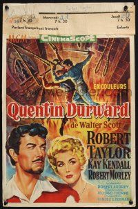 2s340 ADVENTURES OF QUENTIN DURWARD Belgian '55 hero Robert Taylor romances pretty Kay Kendall!