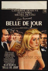 2s349 BELLE DE JOUR Belgian '67 Luis Bunuel, close up of sexy Catherine Deneuve!