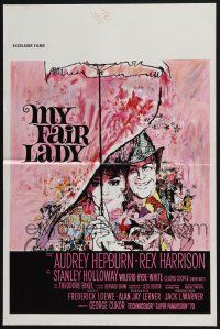 2s390 MY FAIR LADY Belgian R70s classic art of Audrey Hepburn & Rex Harrison by Bob Peak!