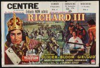 2s403 RICHARD III Belgian '56 Laurence Olivier as director and art of him in the title role!