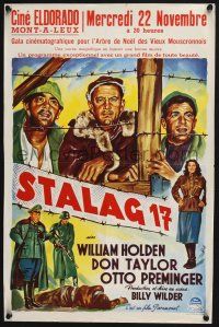 2s414 STALAG 17 Belgian '53 William Holden, Robert Strauss, Billy Wilder WWII POW classic!